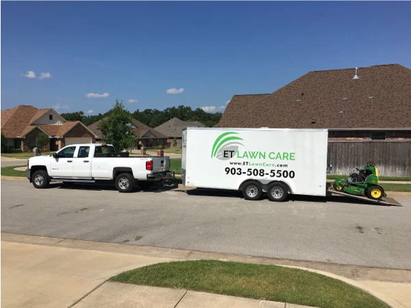 Bullard, TX lawn mowing service getting ready to work.